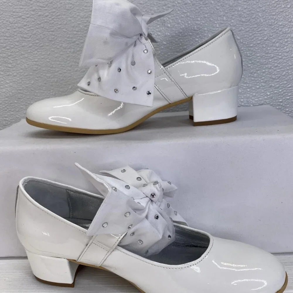 NEW MONNALISA Ballet 35mm Heel Dress Shoes Big Kids